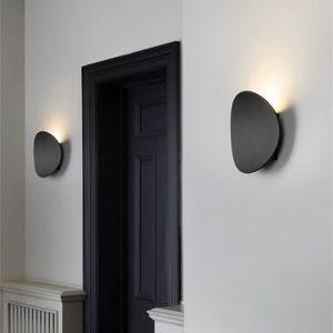 ZYI Indoor/Outdoor Modern LED Wall Sconces- Lighting 7W (Black, 3000K)